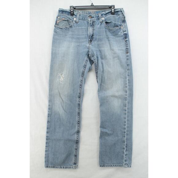 Ariat M2 Relaxed Bootcut Jeans Men's 34x33 Blue Medium Wash Denim Western Cowboy - Picture 1 of 15